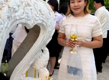 ร่วมพิธีทำบุญตักบาตรและพิธีเวียนเทียนในกิจกรรมโครงการวันสำคัญทางพระพุทธศาสนา วันมาฆบูชา ... พารามิเตอร์รูปภาพ 17